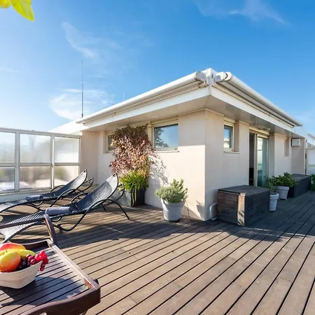 Duplex With Rooftop And Sea View Palm Apartment Cannes