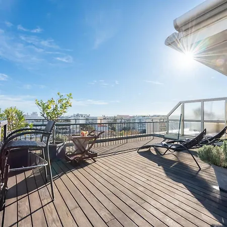 Duplex With Rooftop And Sea View Palm Apartment Cannes