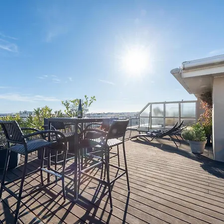 דירה Duplex With Rooftop And Sea View Palm קאן